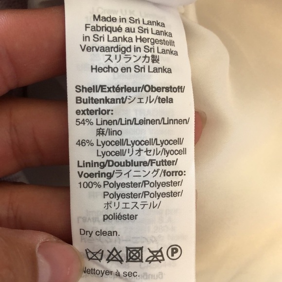 NWT J Crew Pleated Linen Blend Wide Leg Pants Sz 8 Lilac Giraffe Print Lined - Picture 5 of 11